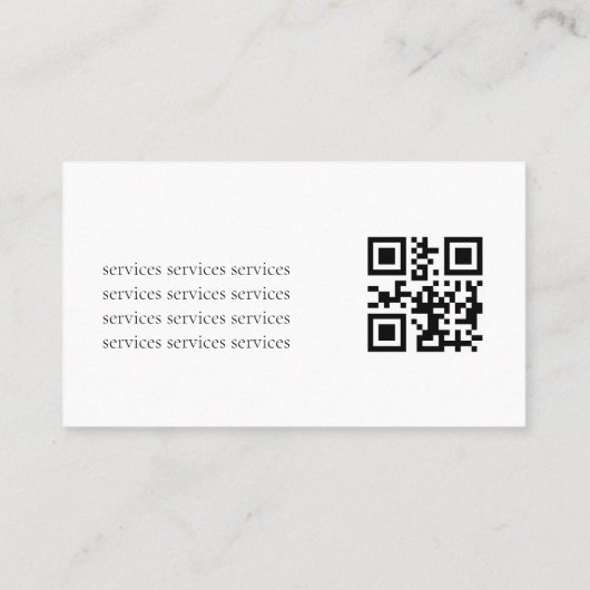 Code QR feuille d'or notaire écrivain carte de vis (Dos)