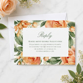 Code QR Fleurs de Pêche pour Réponse d'Invité de M