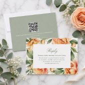 Code QR Fleurs de Pêche pour Réponse d'Invité de M