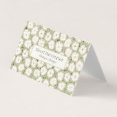 Code QR floral mignon Carte de visite plié Whimsy (Devant)