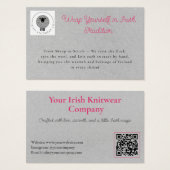 Code QR Gris Rose Moderne (Devant & derrière)