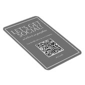 Code QR gris simple classique Magnet des médias so (Côté Droit)