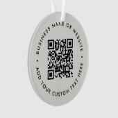 Code QR | Gris Simple Minimaliste Propre (devant)