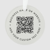 Code QR | Gris Simple Minimaliste Propre (devant)