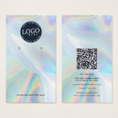 Code QR Holographie Sociale Boucles d'oreilles Car (Devant & derrière)