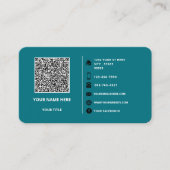 Code QR Info Logo Carte de visite de texte Choisir (Devant)