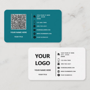 Code QR Info Logo Carte de visite de texte Choisir