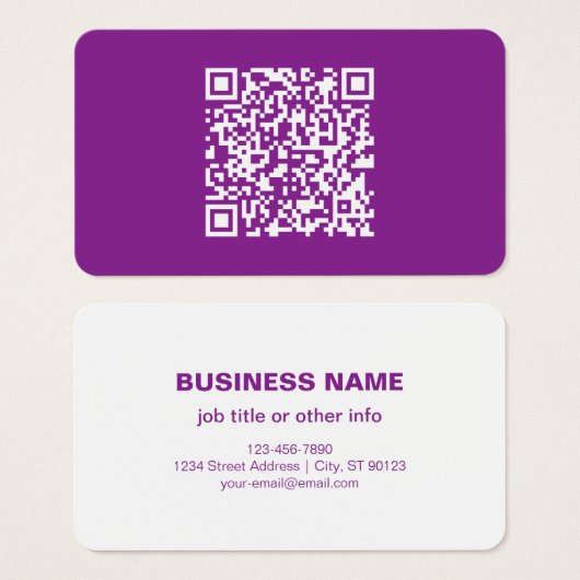 Code QR instantané avec votre URL de site Web | Po (Devant & derrière)