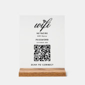 Code QR Internet Wifi Mot de passe Connexion acryl (Recto)