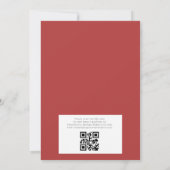 Code QR Invitation Mariage de Noël Ruban de Pin (Dos)