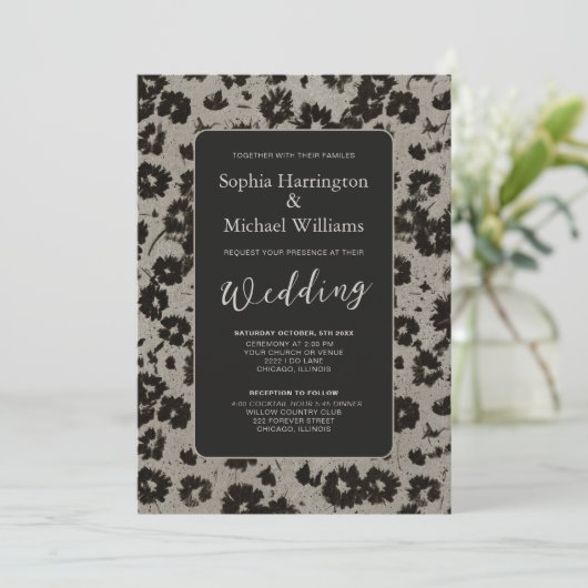 Code QR Invitation numérique de mariage élégant mo (Debout devant)