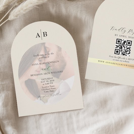 Code QR ivoire et faire-part de mariage photo à mo