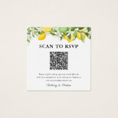 Code QR Lemon Limes Photo Réponse Mariage (Devant)