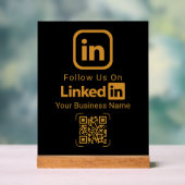 Code QR LinkedIn Entreprise Or (Neutre)