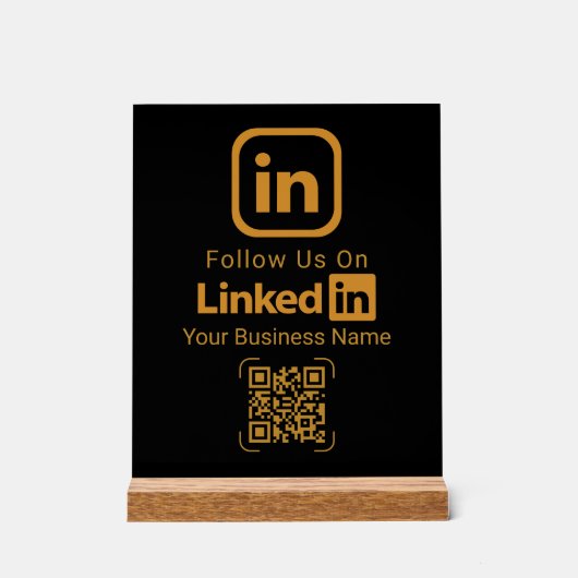 Code QR LinkedIn Entreprise Or (Recto)