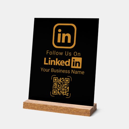 Code QR LinkedIn Entreprise Or (Angle)