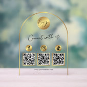 Code QR Logo Arch Gold Social Media Transparent (Neutre)