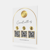 Code QR Logo Arch Gold Social Media Transparent (Angle)
