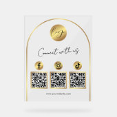 Code QR Logo Arche Or Médias Sociaux Transparent (Recto)