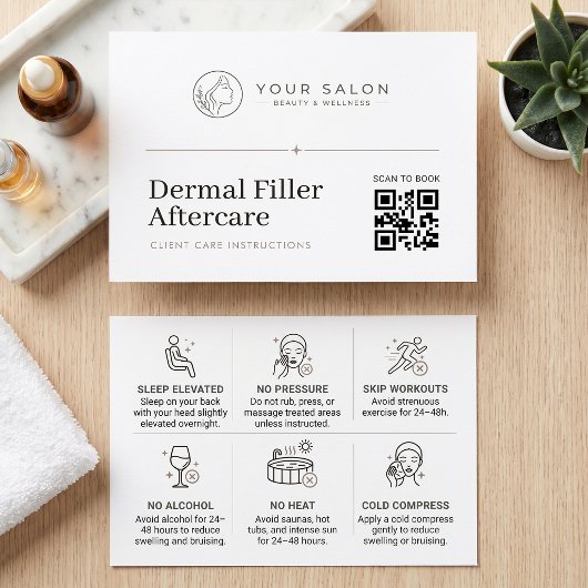 Code QR Logo de Soins Après-Remplissage Minimalist
