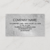 Code QR Logo d'entreprise Carte de visite en argen (Dos)