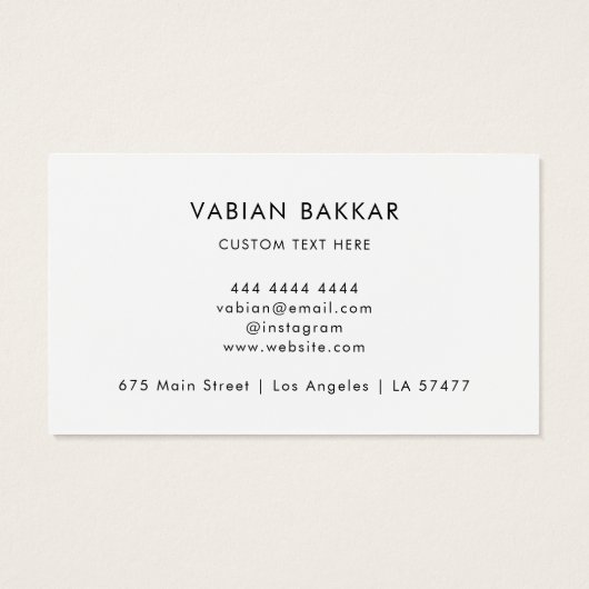 Code QR Logo d'entreprise Noir carte de visite mod (Dos)