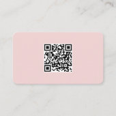 Code QR Logo d'entreprise rose Carte de visite min (Devant)