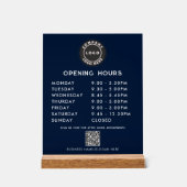 Code QR Logo Entreprise Heures d'Ouverture Moderne (Recto)