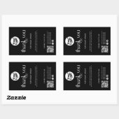 Code QR Logo Expédition Merci Étiquette de Scellé  (Feuille)