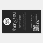 Code QR Logo Expédition Merci Étiquette de Scellé  (Devant)