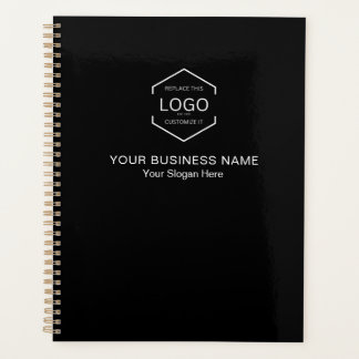 Code QR Logo Minimaliste Entreprise Texte Noir Bla