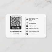Code QR, Logo, Nom, Carte de visite d'informations (Devant)