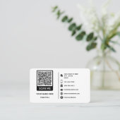 Code QR, Logo, Nom, Carte de visite d'informations (Debout devant)