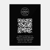 Code QR | Logo Professionnel Simple Noir (Recto)