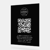 Code QR | Logo Professionnel Simple Noir (Angle)