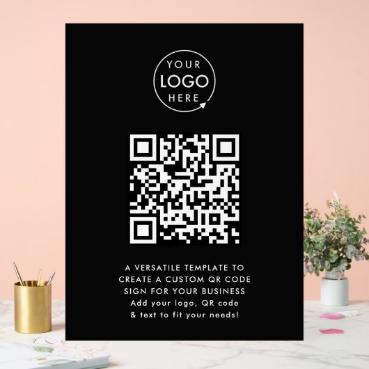 Code QR | Logo Professionnel Simple Noir (Mariage)
