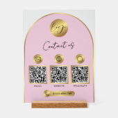 Code QR Logo Rose Et Or Info Contact Entreprise (Recto)
