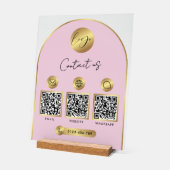 Code QR Logo Rose Et Or Info Contact Entreprise (Angle)