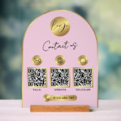 Code QR Logo Rose Et Or Info Contact Entreprise (Neutre)