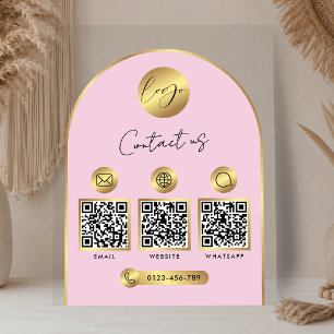 Code QR Logo Rose Et Or Info Contact Entreprise