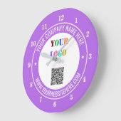 Code QR - Logo texte et couleurs - Horloge promoti (Angle)