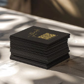 Code QR logos sociaux, encart remerciement luxe or