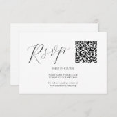 Code QR Mariage Cartes RSVP simples (Devant / Derrière)