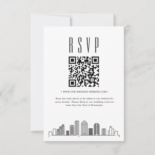 Code QR Mariage de Houston RSVP (Devant)