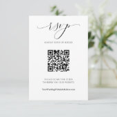 Code QR Mariage Moderne Luxe Élégant Script RSVP (Debout devant)