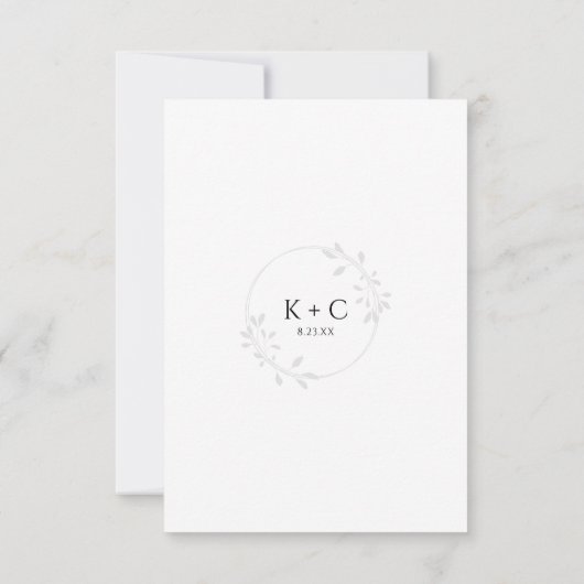 Code QR Mariage Moderne Luxe Élégant Script RSVP (Dos)