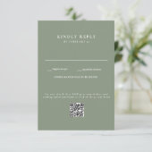 Code QR Mariage moderne Sage RSVP (Debout devant)