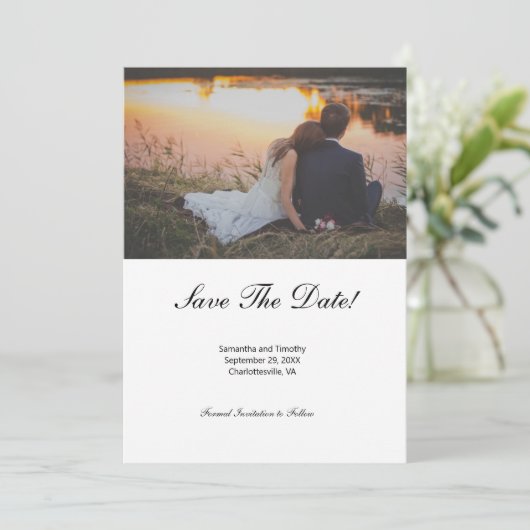 Code QR Mariage photo Enregistrer la carte de date (Debout devant)