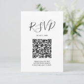 Code QR Mariage RSVP Pink Tropical Enclôture Card (Debout devant)