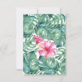 Code QR Mariage RSVP Pink Tropical Enclôture Card (Dos)